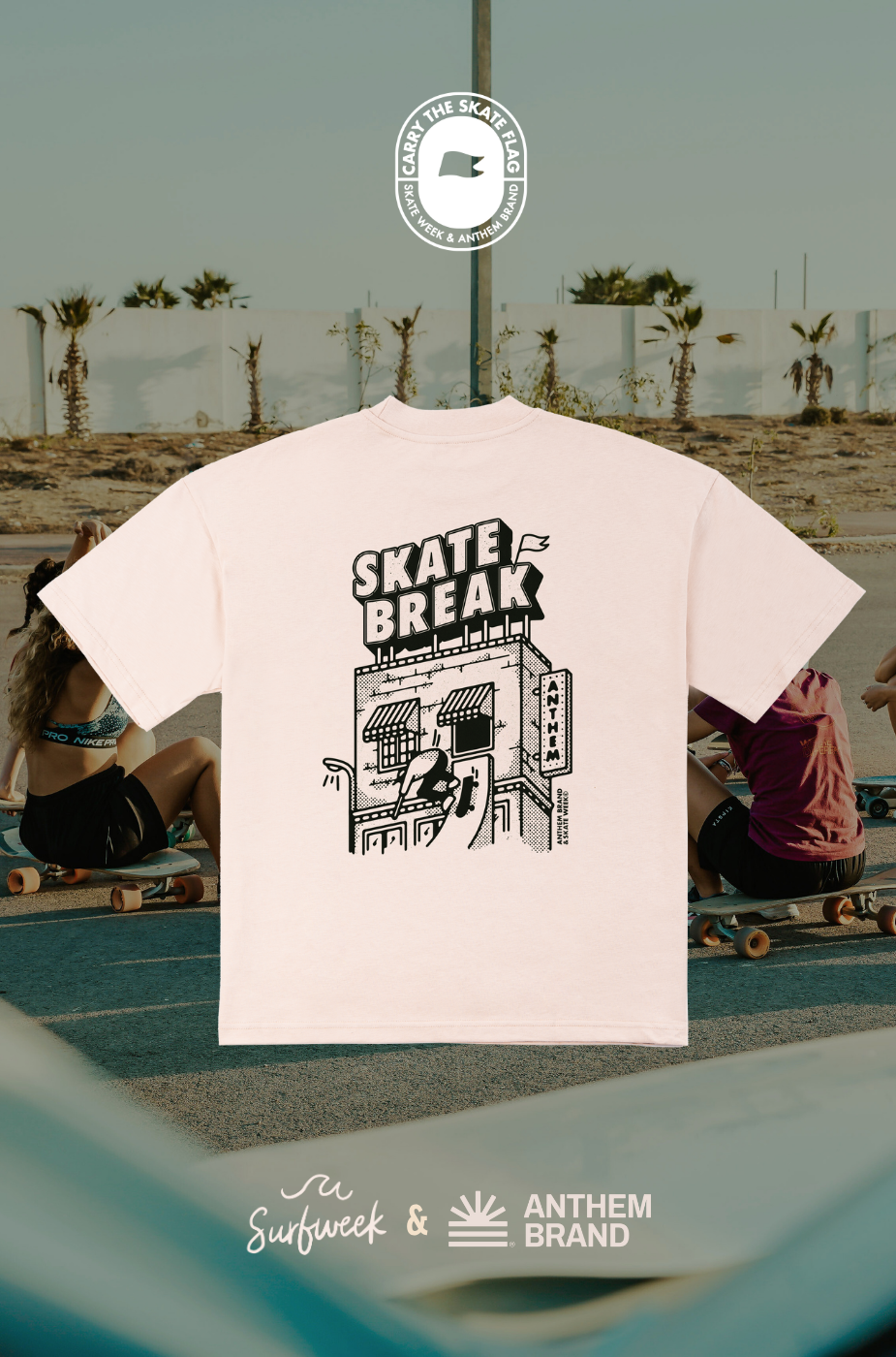 Skate Heavy Tee in Ivory | AnthemBrand&SkateWeek