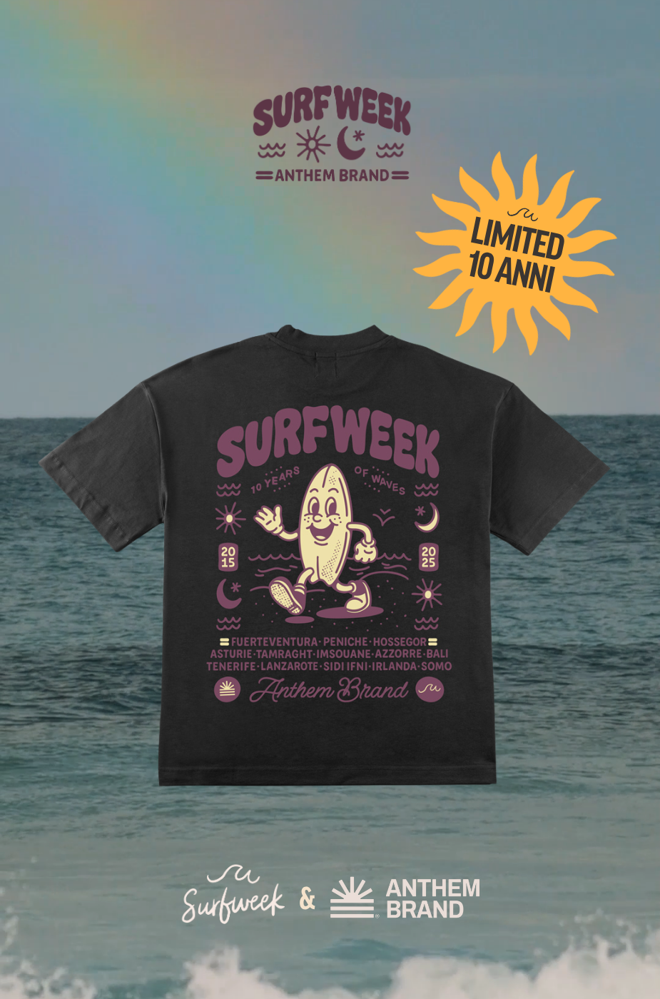 Ten Years Heavy Tee |10 Anni di SurfWeek| AnthemBrand&SurfWeek