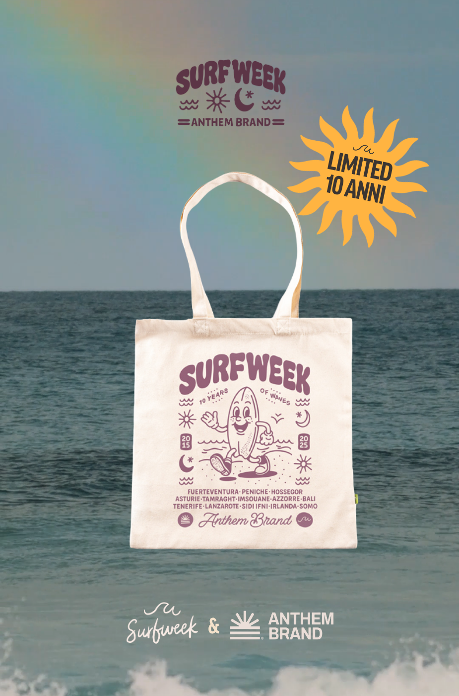 10 Years Tote Bag – Anniversary Edition | AnthemBrand&SurfWeek