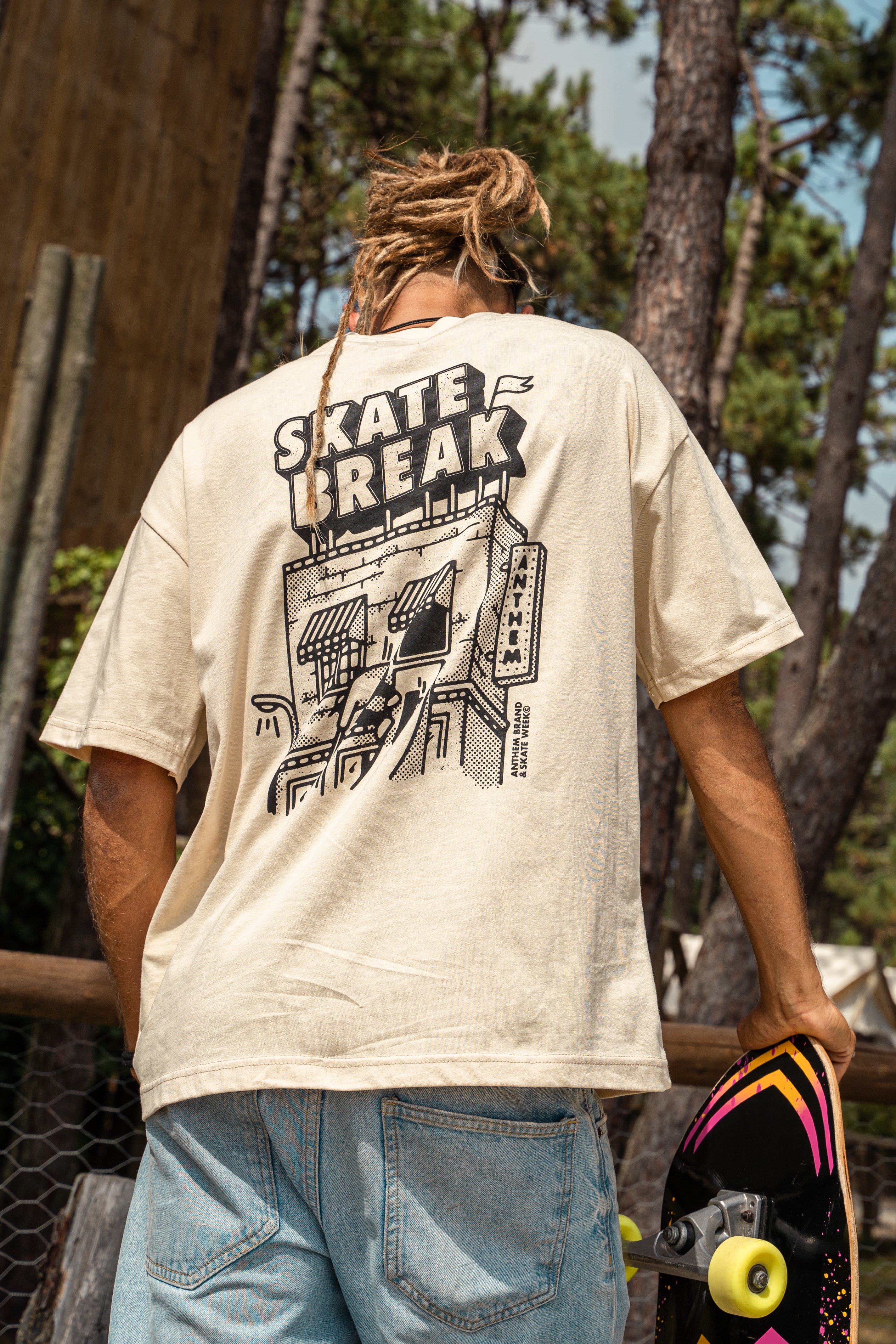 Skate Heavy Tee in Ivory | AnthemBrand&SkateWeek