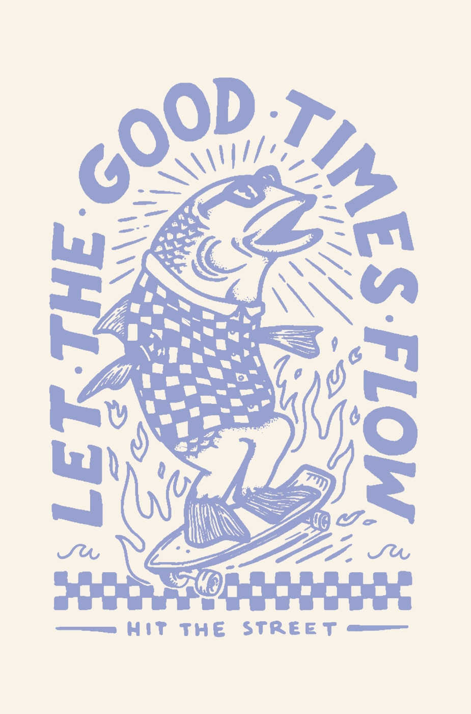 T-shirt FISH – Let the Good Times Flow