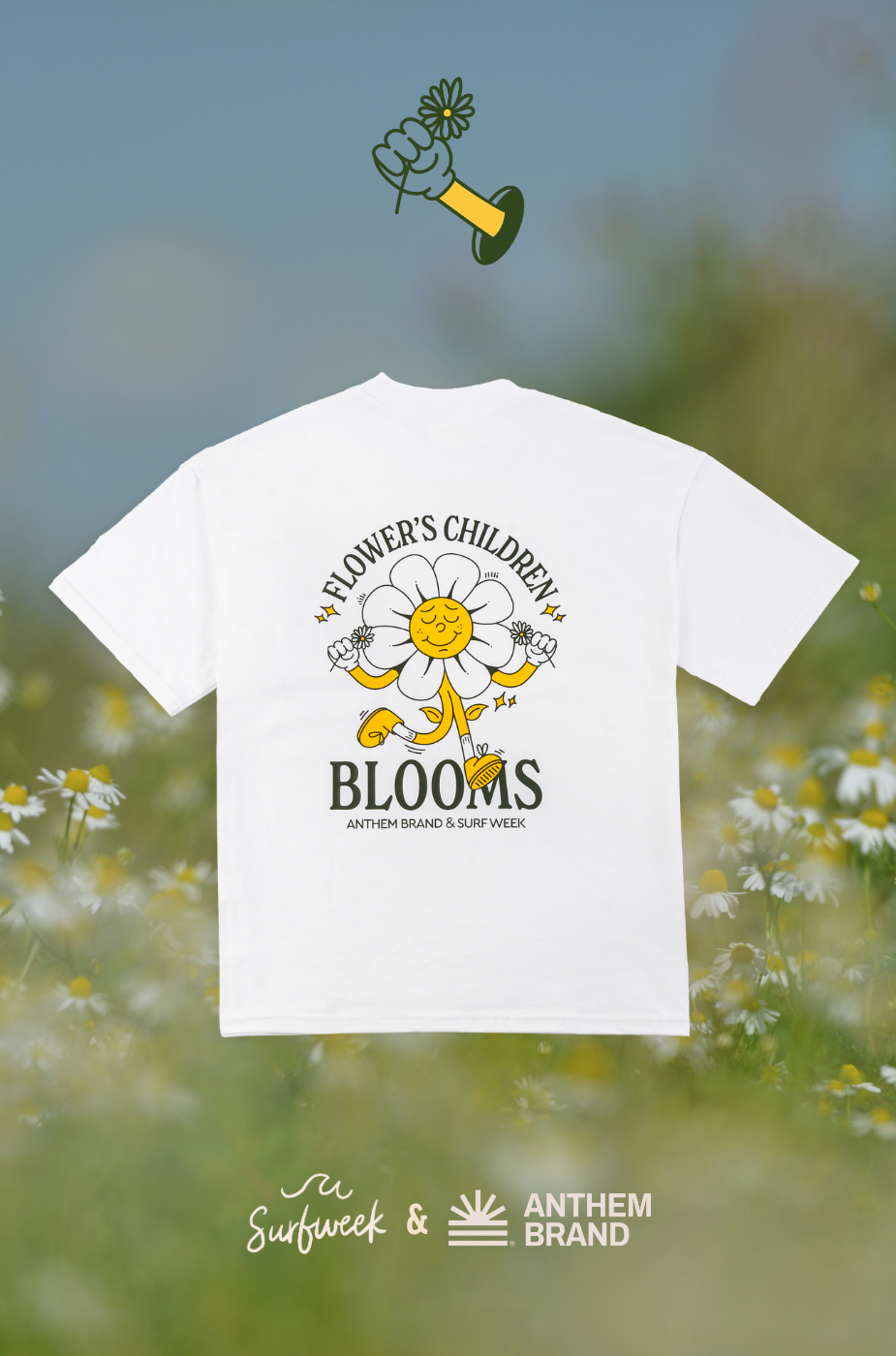 Flower Heavy Tee in White | AnthemBrand&SurfWeek