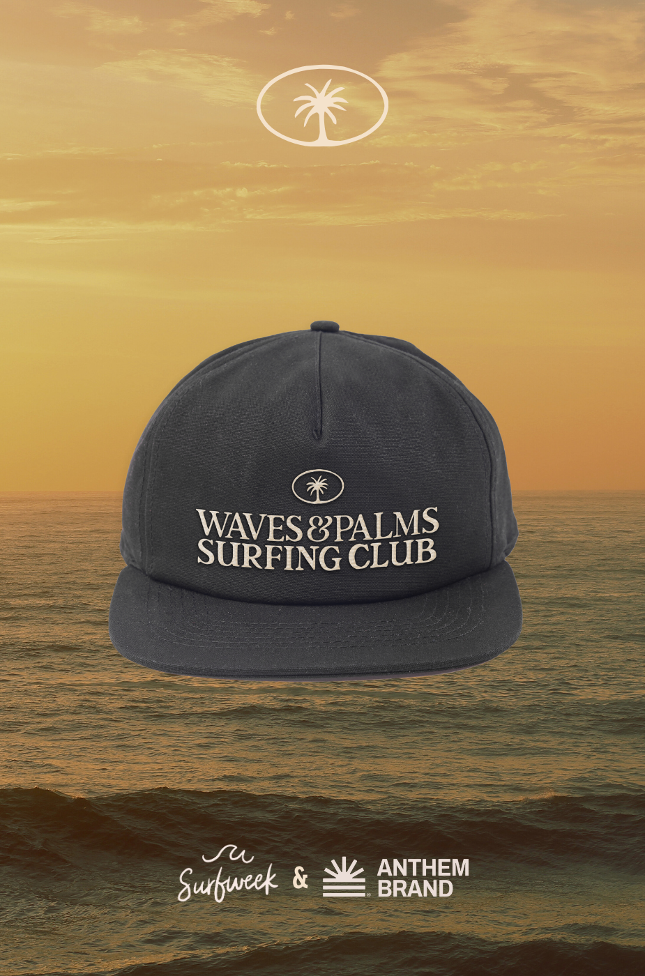 Waves Organic Hat in Black | AnthemBrand&SurfWeek