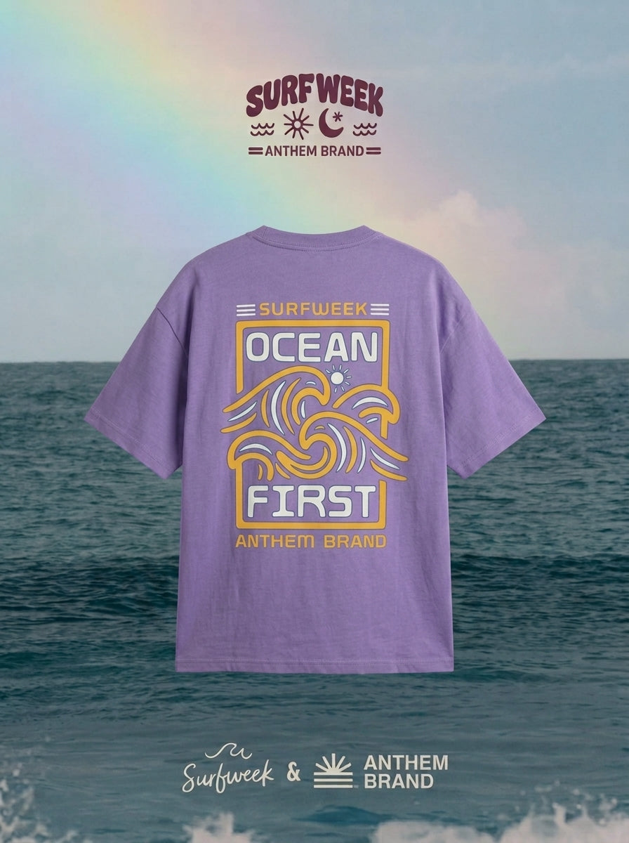 Ocean First Heavy Tee in Lavanda | AnthemBrand&SurfWeek