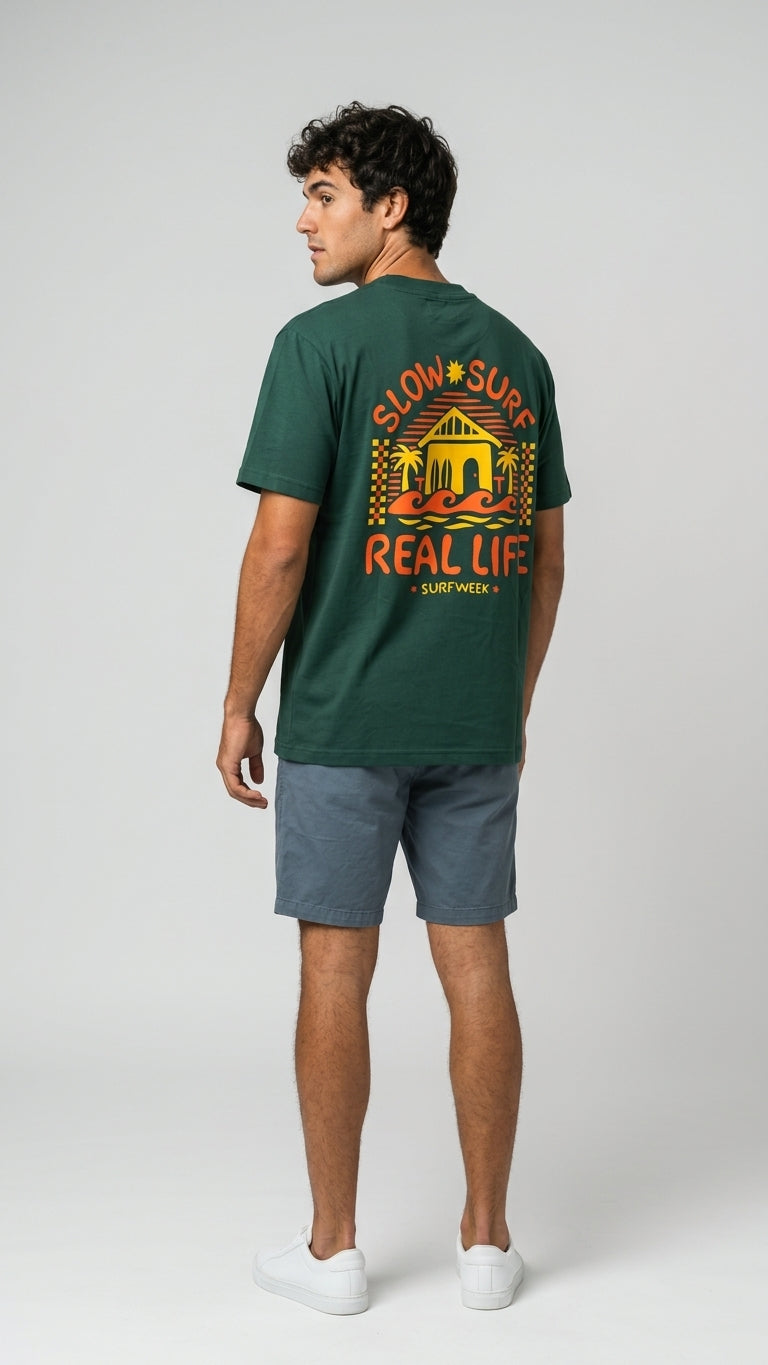 T-shirt SLOW SURF REAL LIFE – SS26