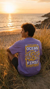Ocean First Heavy Tee in Lavanda | AnthemBrand&SurfWeek