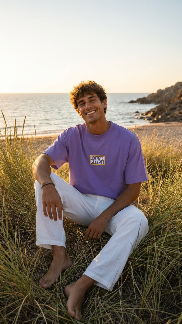 Ocean First Heavy Tee in Lavanda | AnthemBrand&SurfWeek